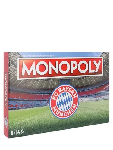 FC Bayern München Monopoly Brettspiel - Erlebe das FC Bayern München Monopoly Brettspiel! Offizieller Fanartikel mit einzigartigem Design und hochwertigem Material, ideal für spannende Spielabende mit Freunden und Familie.