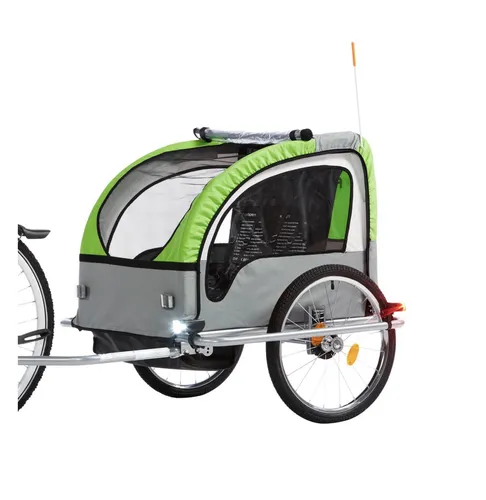 FISCHER 86388 Kinder-Fahrradanhänger Komfort - Fahrradanhänger für Kinder, ausgestattet mit komfortablem Polster und Sicherheitsgurten für maximalen Schutz beim Radfahren.