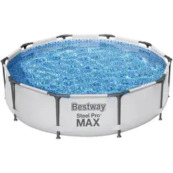 Bestway Steel Pro MAX 305x76cm Pool - Runder Gartenpool für die ganze Familie, einfache Montage und robustes DuraPlus™-Material, ideal für erfrischende Sommertage.