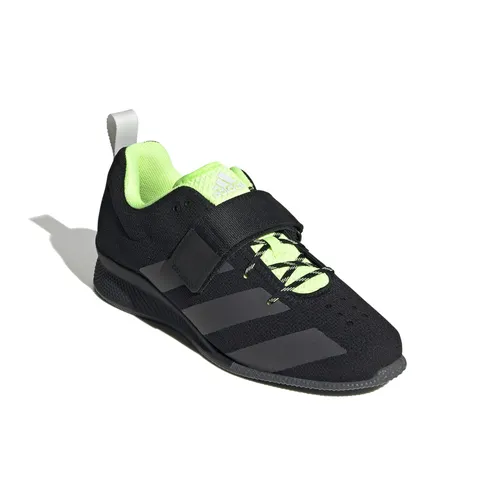 adidas Adipower II Gewichtheberschuhe für Herren - schwarz/grün, Größe 44 (US 10) - Fitnessschuhe für Gewichtheber, bieten optimalen Halt und Stabilität beim Heben dank passgenauer Form und strapazierfähigem Obermaterial.