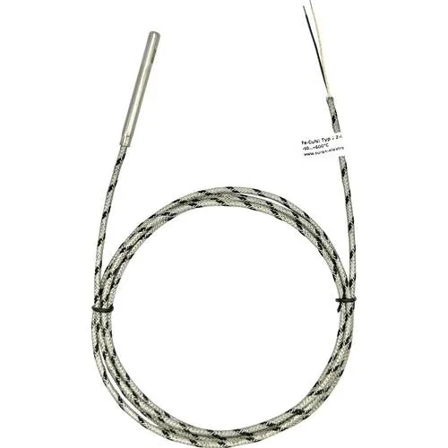 Enda Thermoelement K1-TC-J-6x60-2M-600°C - Thermoelement für Temperaturmessung, Bereich -50 bis 600°C, ideal für präzise Anwendungen in der Automatisierungstechnik.
