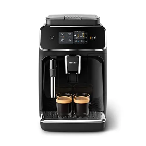 Philips Kaffeevollautomat 2200 Series EP2221/40 - Kaffeevollautomat mit 2 Kaffeespezialitäten und klassischem Milchaufschäumer für perfekten Milchschaum. Genießen Sie bis zu 5.000 Tassen ohne Entkalken dank AquaClean Filter!