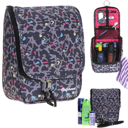 Kulturtasche Mädchen Damen Elephant Snap Kulturbeutel aufhängen 12217 Neon Leo