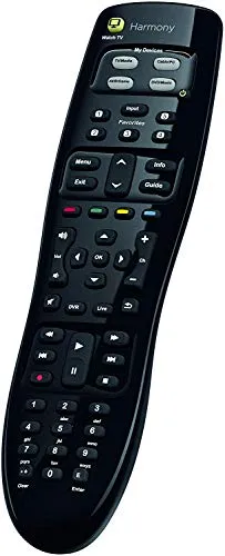 Logitech HARMONY 350 Universalfernbedienung, Ersetzt bis zu 8 Fernbedienungen, Unterstützt mehr als 270.000 Geräte, TV, DVR, Blu-ray-Player, Soundsystem und weitere Geräte - Schwarz