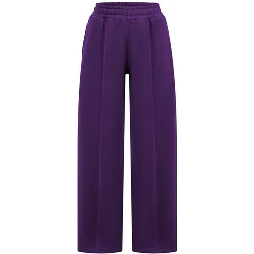 Smilodox Jogginghose Damen Siara – Bequeme Freizeithose in Lila mit verstellbarem Beinabschluss - Stylische Freizeithose mit hohem Bund und praktischen Seitentaschen. Ideal für aktive Tage und entspannte Stunden. Pflegeleicht und bequem für den täglichen Einsatz.