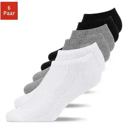 SNOCKS Sneakersocken 6-Paar aus Bio-Baumwolle - Sneakersocken in schwarz, grau und weiß, aus 75% Bio-Baumwolle – atmungsaktiv und perfekt für jeden Anlass.