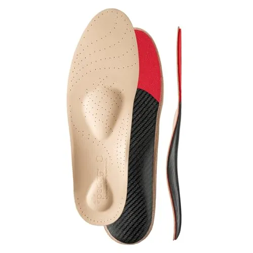 pedag Viva Low Leder Einlegesohlen – Komfort für Senk- und Spreizfuß - Komfortable Einlegesohlen aus atmungsaktivem Rindleder, ideal für Sneaker und Schnürschuhe. Mit flexibler Längsgewölbestütze und Fersendämpfung für ein angenehmes Fußgefühl.
