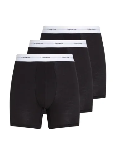 Calvin Klein Boxershorts "BOXER BRIEF 3PK" - Boxershorts in 3er-Pack mit Logobund, bequem und stilvoll für den Alltag, Größe M (50), ideal für modebewusste Männer.