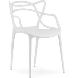 Kato Stuhl - Weiß X 1 - Moderner KATO Stuhl in Weiß: Ergonomisches Design für Wohnzimmer, Büro und Esszimmer. Hohe Funktionalität und Langlebigkeit bei einem Gewicht von nur 4,4 kg. Max. Belastung: 120 kg. Ideal für jede Einrichtung.