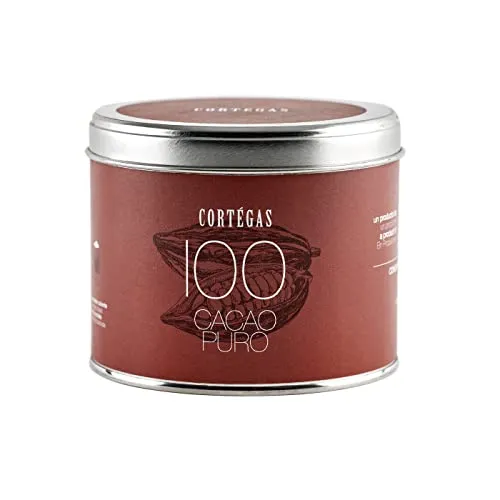 Cortegas Cacao Puro 100% Kakaopulver - Hochwertige Trinkschokolade ohne Zucker - Cortegas Cacao Puro 100% Kakaopulver für eine exquisite Trinkschokolade ohne Zucker. Ideal für Schokoladenliebhaber, die den puren Geschmack von edelbitterem Kakao schätzen. (200g)