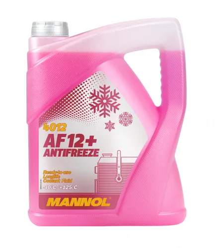 Mannol MN Antifreeze AF12+ Longlife 5 L (-40° C) - Schmiermittel-Spray, bietet hervorragenden Frostschutz bis -40° C und verlängert die Lebensdauer Ihres Motors.