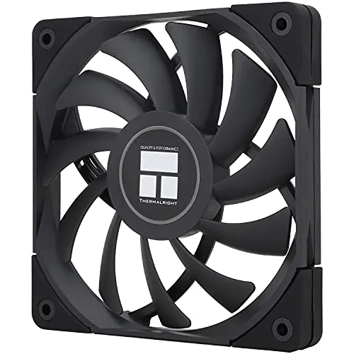 Thermalright C12015B – leiser CPU- und PC-Gehäuselüfter, 4-Pin PWM, 15 mm flaches Slim-Design, 120mm Kühllüfter (Schwarz)