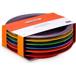 Le Creuset Speiseteller 27 cm 6er Set Regenbogen - Hochwertige Speiseteller im bunten Regenbogen-Design, ideal für festliche Anlässe und den täglichen Gebrauch. Langlebig und pflegeleicht für ein stilvolles Ambiente in Ihrer Küche.