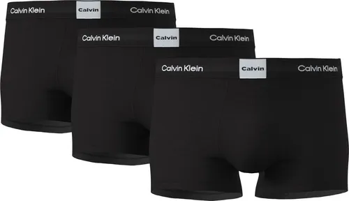 CALVIN KLEIN LOW RISE TRUNK 3PK, Herren M - 3er-Pack schwarze Herren-Trunks aus Jersey, körpernaher Schnitt mit elastischem Bund. Hoher Tragekomfort dank 95% Baumwolle und 5% Elasthan – ideal für den täglichen Gebrauch.