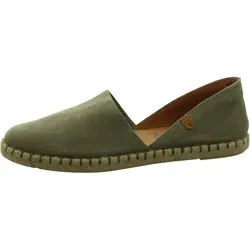 CARMEN SERRAJE Espadrille, Schlupfschuh in hellkhaki, Gr. 42 - Espadrilles aus Veloursleder mit typischem Jute-Rahmen, ideal für den Sommer und bequem für jeden Anlass.