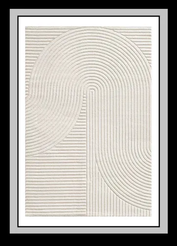 Merinos Webteppich ELIO - Creme 150x80 cm - Teppich in Creme – Moderner Akzent für zeitgemäße Wohnstile. Pflegeleichtes Synthetikmaterial sorgt für langlebige Qualität und angenehmes Laufgefühl.