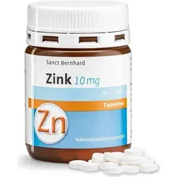 Zink-Tabletten 10 mg - 61 g - Hochwertige Zink-Tabletten für die tägliche Nahrungsergänzung. Unterstützt den Körper bei wichtigen Funktionen und trägt zu einem ausgewogenen Nährstoffhaushalt bei.