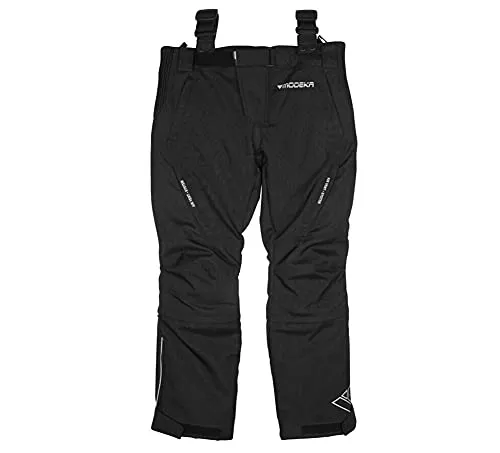 Modeka Tourex II Kinder Motorrad Textilhose, schwarz, 140 - Motorradhose für Kinder mit verlängerbarem Hosenbein um 5 cm und AirVent Belüftungsreißverschlüssen für maximalen Komfort und Sicherheit.