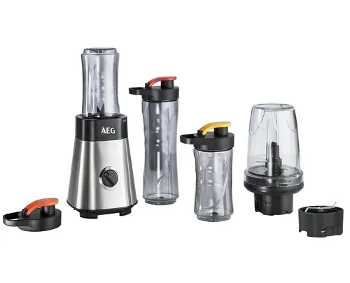 AEG SB 2900 PerfectMix MiniMixer - Standmixer für schnelle Smoothies, kompakt und leistungsstark mit 400W, inklusive Flaschen für unterwegs.