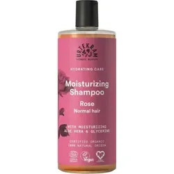 Urtekram Rose Shampoo für normales Haar 500ml - Shampoo für normales Haar mit feuchtigkeitsspendender Aloe Vera und Glyzerin, sorgt für reichhaltige Pflege und verwöhnt mit dem Duft von Rosen.