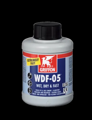 GRIFFON KLEBER WDF-05 Dose 250ml - Schnelltrocknender Kontaktkleber, ideal für Schwimmbäder und Whirlpools mit Spezialbürste