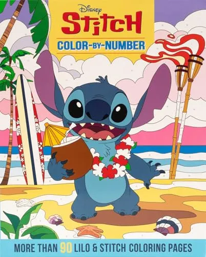 Disney Stitch Color-By-Number: Kreatives Malbuch für Fans - Bücher, kreatives Color-By-Number Malbuch mit Disney Stitch für entspannende Stunden und künstlerische Entfaltung.