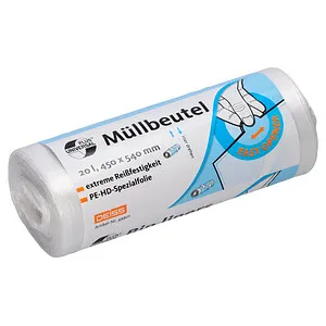 DEISS Müllbeutel UNIVERSAL PLUS 20,0 l transparent 6 µm, 50 St.