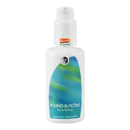 Martina Gebhardt Young & Active Face Lotion - Gesichtsreinigung mit natürlichem UV-Filter durch Süßholzwurzel-Extrakt, schützt vor freien Radikalen und sorgt für strahlende Haut.