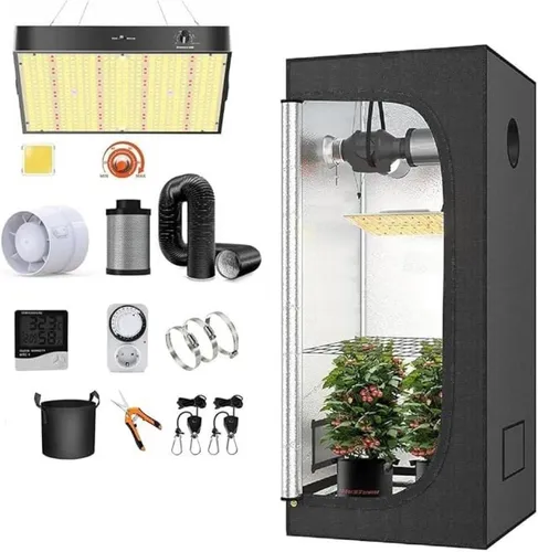 Jung Growbox GrowPRO 70x70x160 cm - Komplettset für Indoor-Anbau - Die Jung Growbox GrowPRO 70x70x160 cm bietet alles für den erfolgreichen Indoor-Anbau: energieeffiziente LED, Lüftungsset und Kohlefilter. Ideal für alle Wachstumsphasen und einfache Installation.