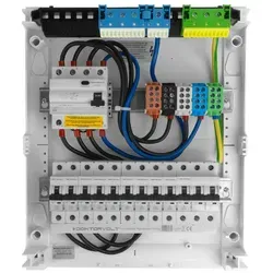 Hager Aufputz Verteilerkasten 2x12 Module - Verteilerkasten mit 10xMCB und 1xRCCB, sofort einsatzbereit und ideal für Garage oder Werkstatt. Hochwertige Verarbeitung und UV-beständig für erhöhte Sicherheit.