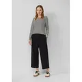 s.Oliver 7/8-Hose Hose Strukturierte Culotte mit Elastikbund schwarz 38