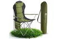 Juskys Campingstuhl Lido, leicht und stabil, bequeme Rückenlehne, mit Armlehnen