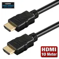 HDMI KABEL - High Speed with ETHERNET, 3D 4K UHD, vergoldet, hochwertig - 10 m