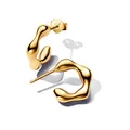 Pandora Essence Organisch Geformte Offene Ohrringe aus Sterling Silber mit vergoldeter Metalllegierung, 263269C00