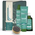 WELEDA Bio Haarpflege Geschenk Set - Naturkosmetik Geschenkbox Pflegeset bestehend aus Rosmarin Haartonikum, Shampoo, Conditioner & Kopfmassagebürste. Optimal zur täglichen Pflege von Haar & Kopfhaut