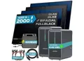 SUNNIVA® 2000W Balkonkraftwerk mit 4.48 kWh Speicher MARSTEK 2x B2500-D, BIFAZIAL FULLBLACK komplett Steckdose, PV Solaranlage Komplettset mit Solarspeicher, 4x 500W N-Type Glas-Glas Bifacial Module