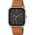 Casio Uhr Herrenuhr Lederband Mondphase MTP-M305L-1AVER - Braun/Schwarz