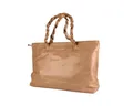 maria-dee Schultertasche Handtasche Melanie beige echt Leder (Handtasche, 1-tlg., Lederoptik), besonders langlebig