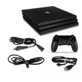 PS4 Pro Konsole - Modell Cuh7116B 1TB Schwarz #52 + Kabel + 2 Controller Schwarz
