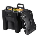 VEVOR Isolierter Lebensmittelbehälter, 30 L Thermobox Isolierbox, Stapelbare Isolierbox mit Edelstahlfass, LLDPE-Speisewärmer mit Toplader & Integrierten Griffen, Schnallen, Stationäre Basis