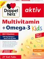 Doppelherz Multivitamin + Omega-3 Kids - 9 Vitamine plus Omega-3-Fettsäuren aus Seefischöl - 27 Gel-Tabs mit Tuttifrutti-Geschmack