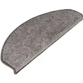 KARAT Velours-Stufenmatte Sundae Selbstklebend Halbrund Silber 23,5 x 65 cm