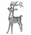 MichaelNoll Dekofigur Hirsch Dekoration - Stehend - Rentier Aluminium Dekofigur XL 38 cm