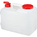 Relaxdays Wasserkanister PE/PP Weiß mit Hahn 15,
