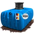 4rain FLAT M Flachtank 3000 Liter inkl. Schachtverlängerung - Regenwassertank