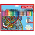 STABILO Pen 68 Filzstifte farbsortiert, 30 St. 6830-7