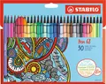 Premium-Filzstift - STABILO Pen 68 - 30er Pack - mit 30 verschiedenen Farben