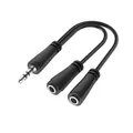 Audio-Splitter, 3,5-mm-Klinke-Stecker - 2x 3,5mm-Klinke-Buchse,