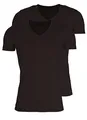 Marvelis T-Shirt Doppelpack - Body Fit - V-Ausschnitt - Schwarz, Größe:XL