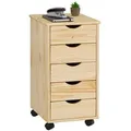 Idimex Rollcontainer, Natur, Holz, Kiefer, Mode, 35x65x40 cm, FSC Mix, Arbeitszimmer, Container